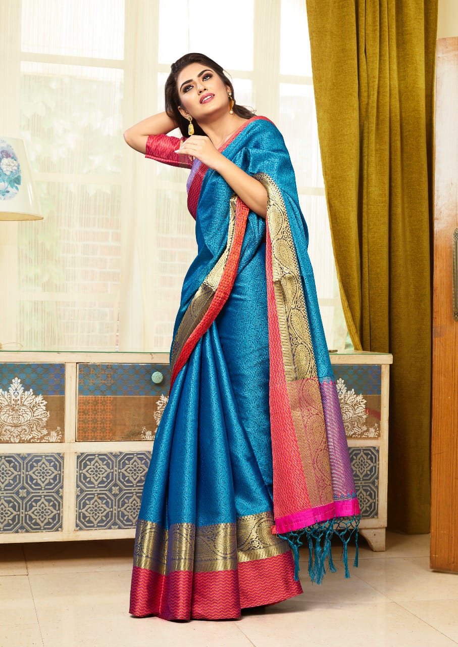 Lt Poshak Exclusive Designer Festive Wear Soft Muslin Silk Saree Collection