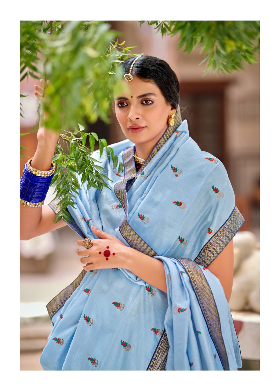 Kashvi Karigari Vichitra Jari With Fancy Lace Casual Wear Silk Saree Collection

