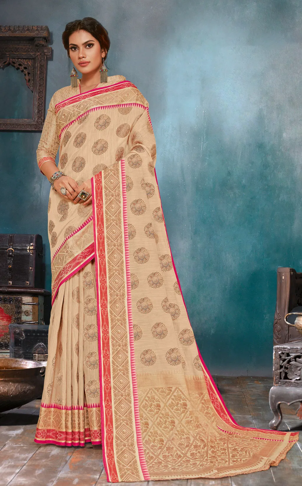 Sangam Malbari Handloom Soft Linen Silk Latest Designer Wedding Wear Saree Collection