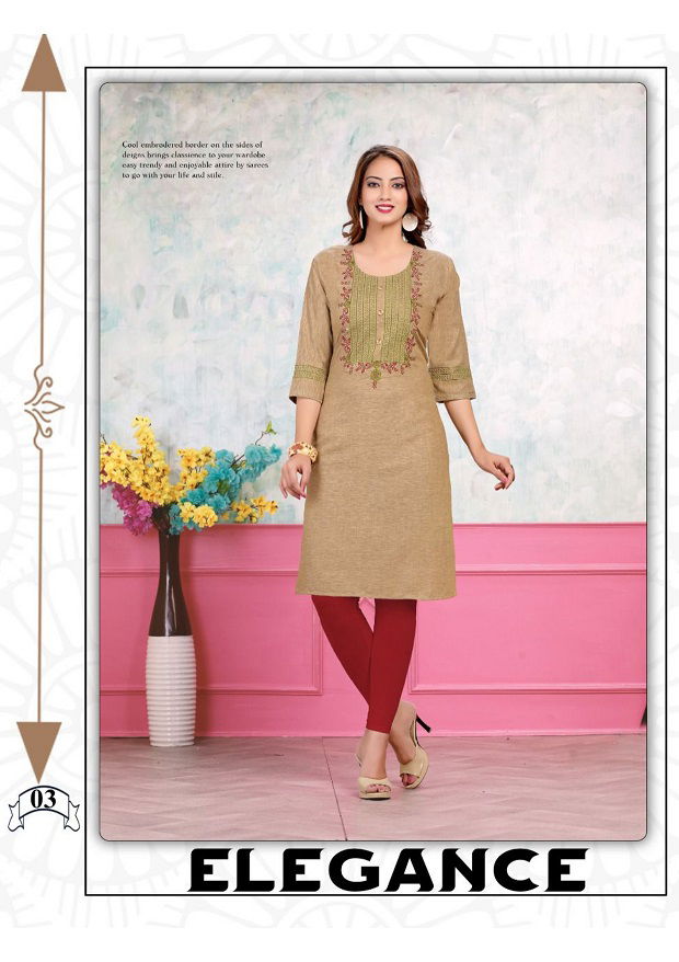 Herlin Latest Fancy Designer Regular Casual Wear Rayon Embroidery Kurtis Collection
