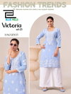 Victoria Vol 25 By Blue Hills Rayon Thread Work Surat Kurti With Bottom Wholesale Market 