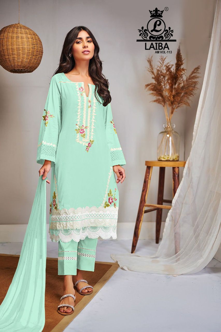 Laiba The Designer Studio Am 113 Designer Festive Wear Georgette Ready Made Collection