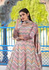 Ramya By Tejasvee Dola Silk Printed Designer Gown With Dupatta Wholesalers In Delhi