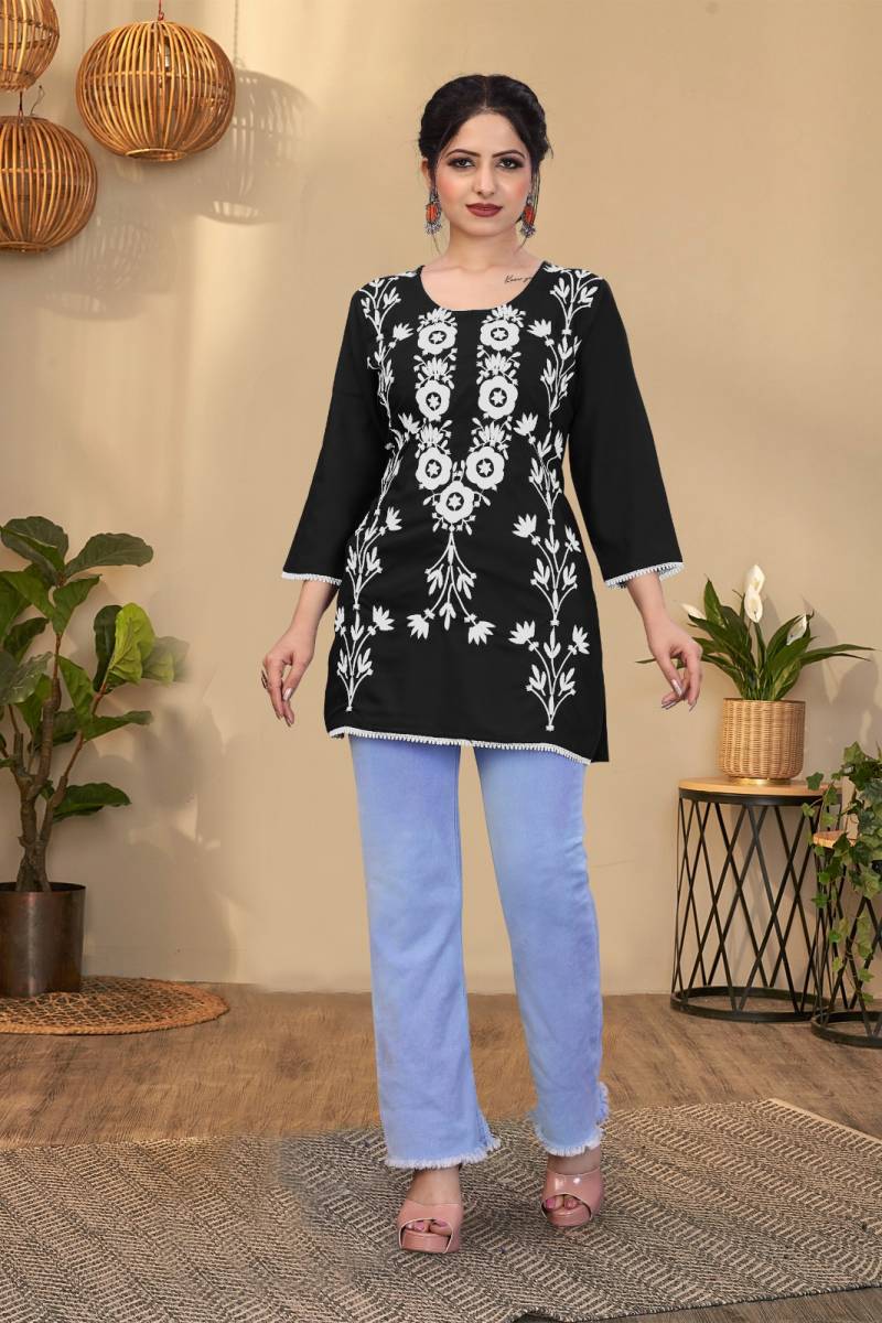 Money By Nsf Rayon With Chikankari Kurti Wholesalers In India