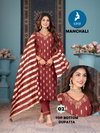 Manchali By Kaya Berlin Foil Printed Kurti With Bottom Dupatta Wholesale Price In Surat