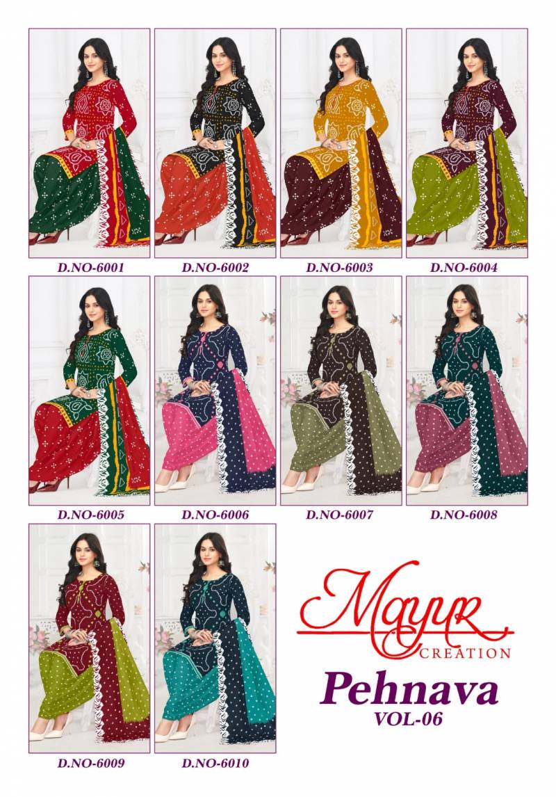 Pehnava Vol 6 By Mayur Cotton Printed Dress Material Orders In India