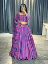 Multi Stripe 01 Georgette Fancy Printed Lehenga Choli Exporters In India