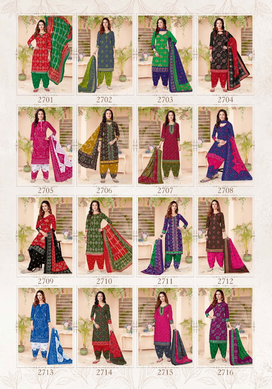 Patidar Bandhani Special Vol 27 Latest Exclusive Designer Pure Cotton Printed Dress Material Collection With Cotton Dupatta 