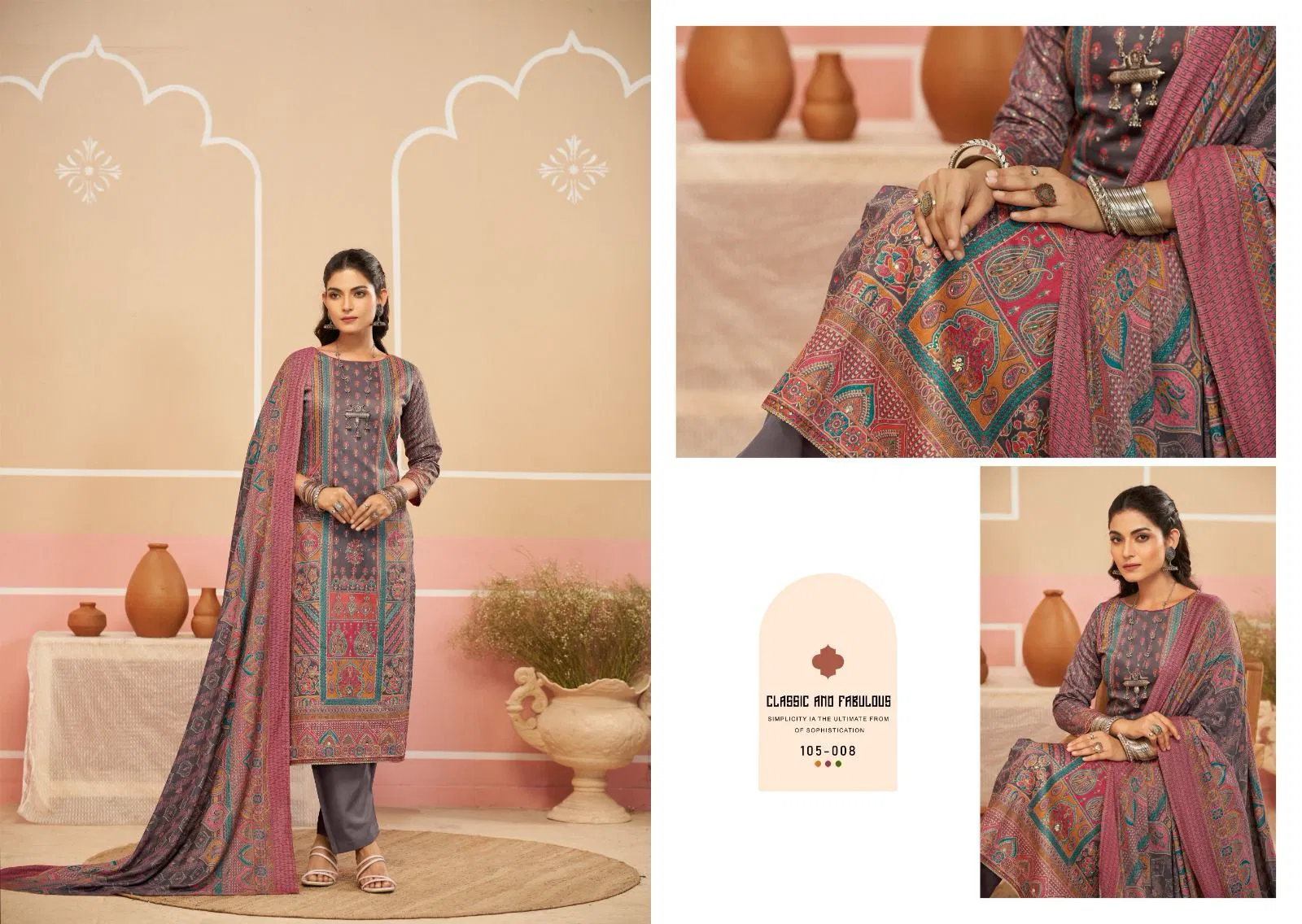 Vantara By Nishant Jam Silk Printed Designer Salwar Kameez Orders In India