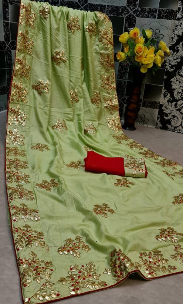 Mahek 19 Fancy Embroidery Worked Latest Designer Wedding Wear  vichitra silk Saree Collection
