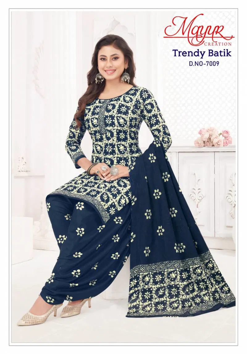 Trendy Batik Vol 7 By Mayur Cotton Dress Material Surat Wholesale Market