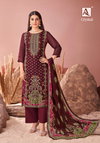 Crystal By Alok Viscose Printed Embroidery Dress Material Wholesale Market In Surat