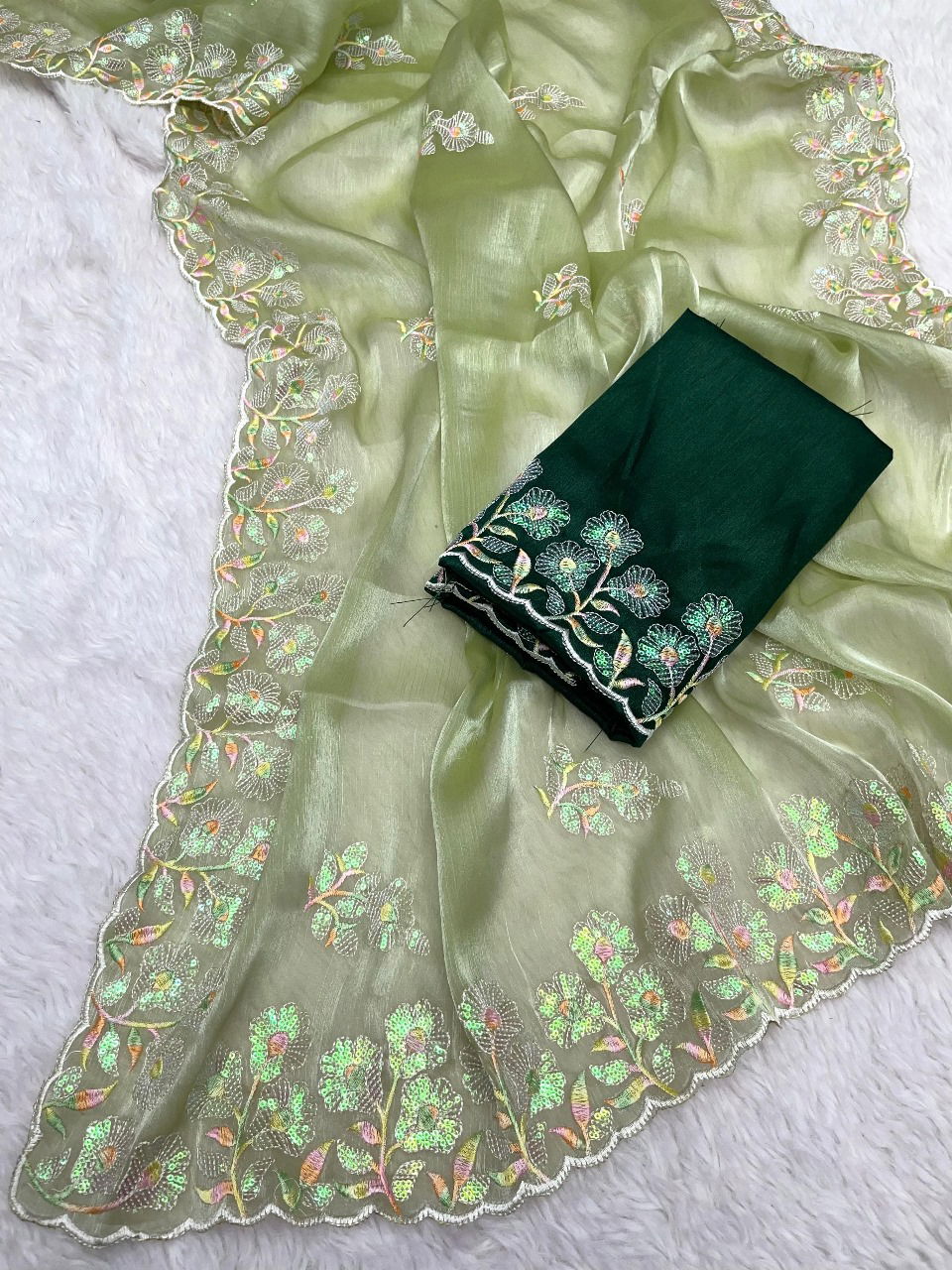 Jiya By Kf Rayon Pure Soft Zimmy Choo Chiffon Silk Saree Wholesale Clothing In India 