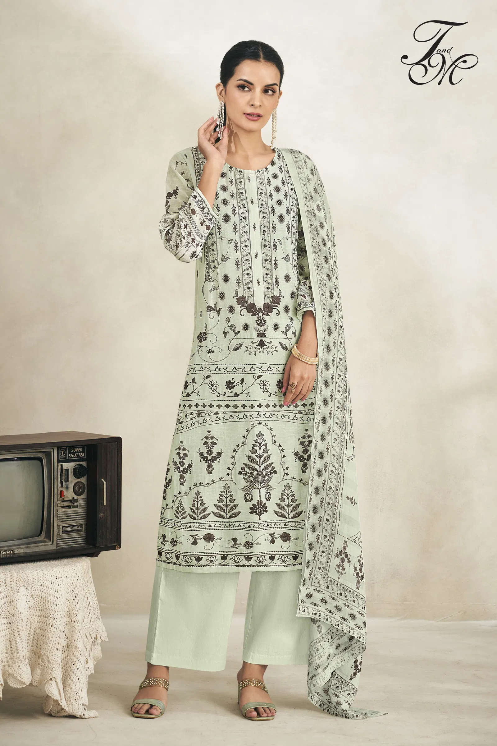 Saleha By T&M Linen Digital Printed Dress Material Suppliers In India