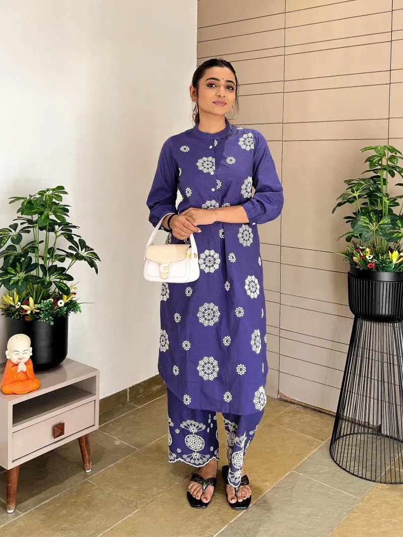 Tanyaa P 180 Cotton Lakhnavi Work Kurti With Bottom Online Wholesale