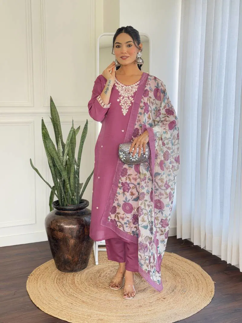 Liza 1 Chanderi Silk Fancy Kurti Bottom With Dupatta Wholesale Market In Surat With Price

