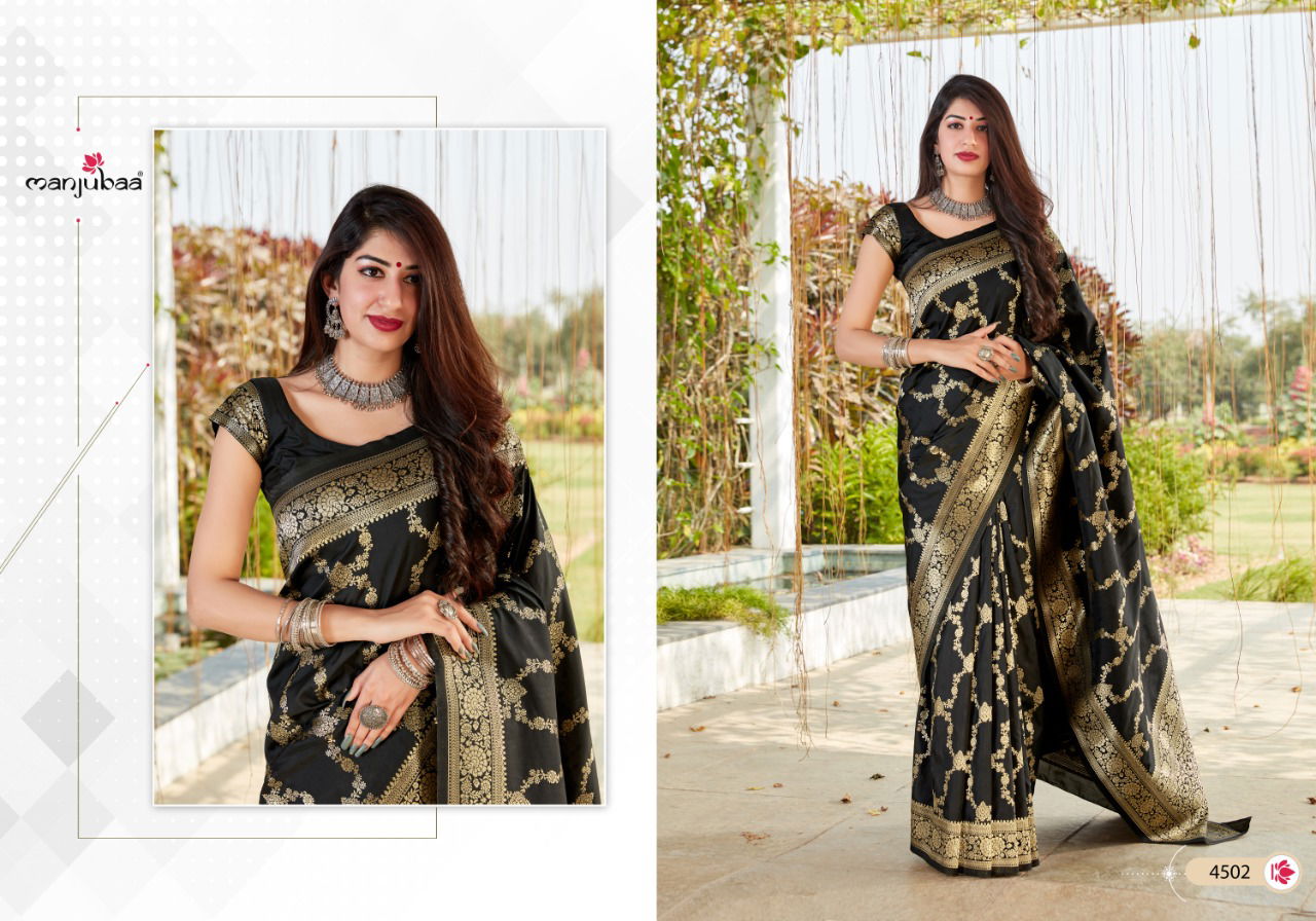 Manjubaa Maahi Latest fancy Heavy Silk Festive Wear Soft silk weaving Sarees Collection