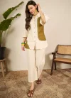 Off White Colour Cotton Fancy Co Ord Set OP-CD26S30065