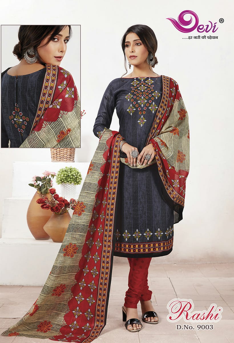 Devi Rashi Vol 9 Latest Designer Full Printed Pure Cotton Dress Material Collection  