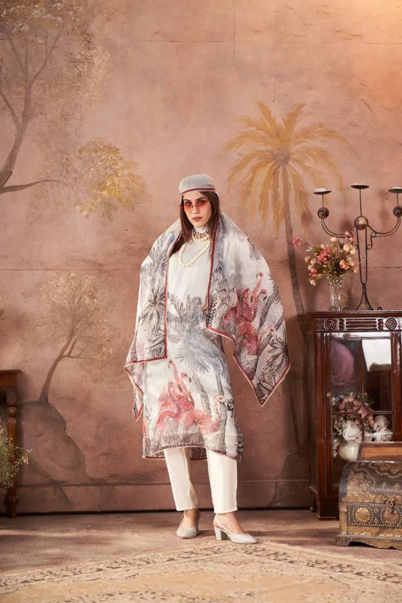 Tanyaa P 393 Maslin Printed Kurti Bottom With Dupatta Wholesalers In Delhi