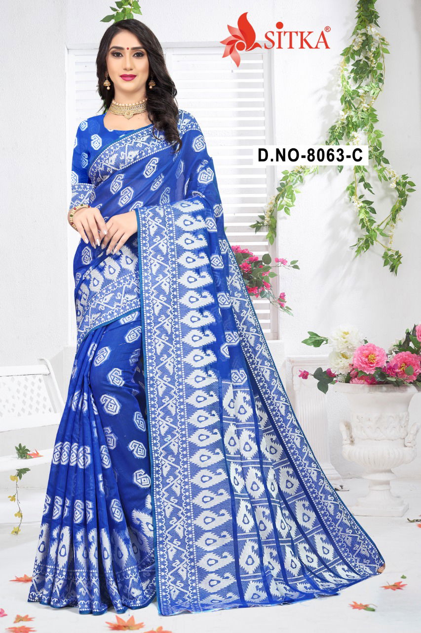 Belize 8063 Fancy Casual Festive Wear latest Designer Poly cotton Sarees Collection