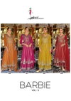 Barbie Vol 5 By Eba Heavy Chinon Embroidery Readymade Suits Exporters In India