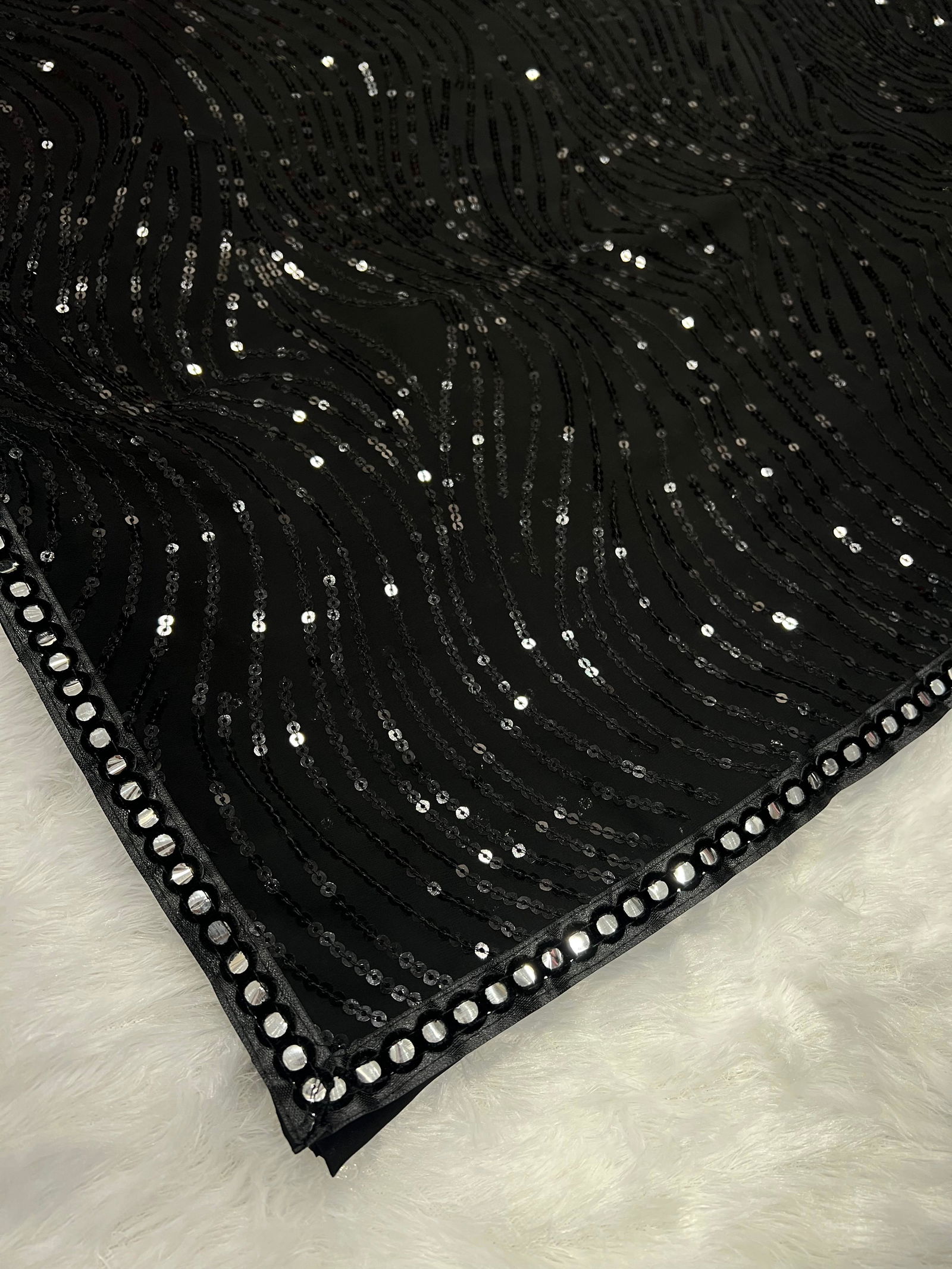 5191 Black Georgette Party Wear Sarees Catalog