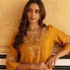 Naisha K 137 Russian Silk Embroidered Kurti Bottom With Dupatta Suppliers In India