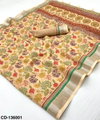 Rajyog Crisp Cotton Linen Floral Digital Online Daily Wear Printed Saree Wholesale
