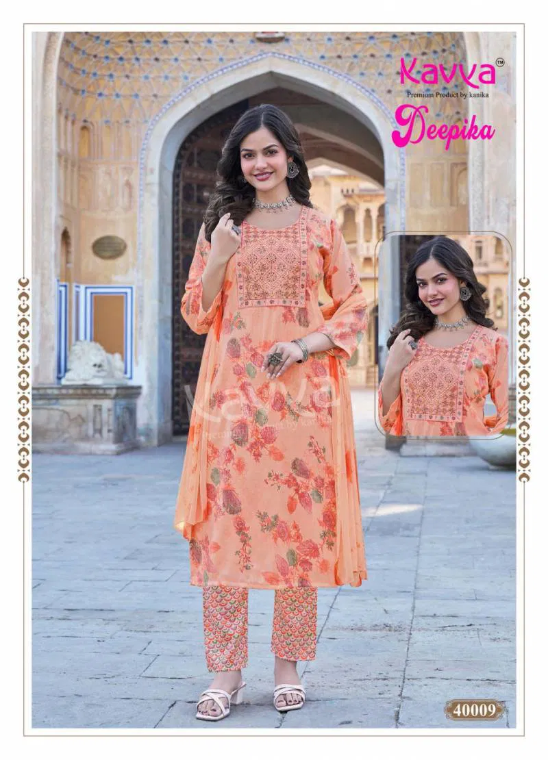 Deepika Vol 40 By Kavya Straight Kurti With Bottom Dupatta Orders In India