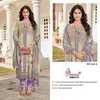 Az 1227 A  And B By Alzohaib Cambric Cotton Pakistani Salwar Suits Suppliers In India