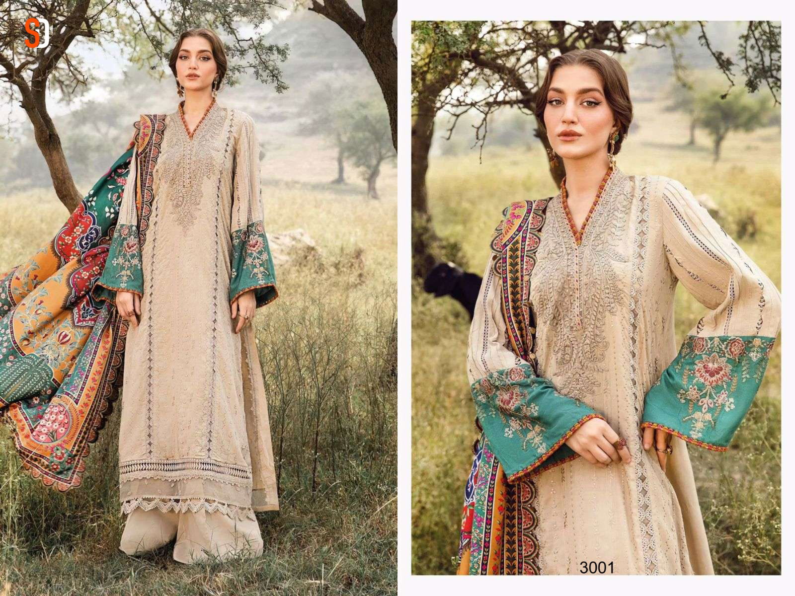 Maria B Vol 3 By Shraddha Visocse Rayon Dress Material Exporters In India