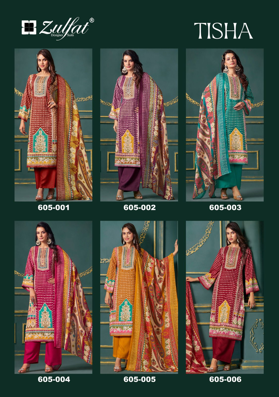 Tisha By Zulfat Fancy Printed Dress Material Suppliers In India