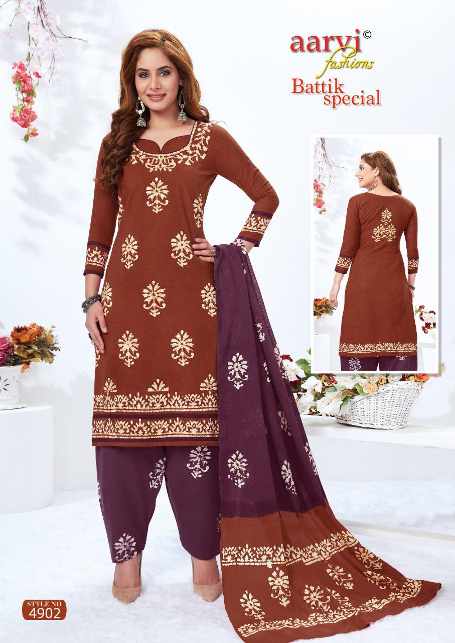 Aarvi Batik Special 13 Regular Wear Cotton Printed Ready Made Latest Collection
