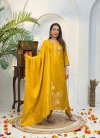 Naisha K 377 Muslin Jacquard Handwork Kurti With Pant And Dupatta Suppliers In India