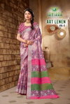 Art Lenen Vol 5 By Sanskar Fancy Soft Linen Sarees Exporters In India