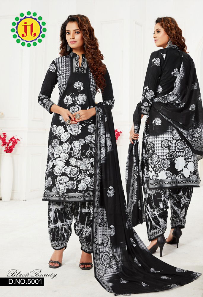 JT Black Beauty Vol 5 Latest Collection Of Pure Cotton Printed Daily Wear Dress Material  