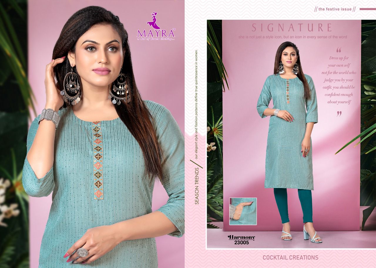 Mayra Harmony Cotton Daily Wear Printed Designer Kurti Collection