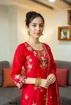 Red Colour Luxuria Vol 1 By Beriston Natural Crepe Sharara Suit BS103

