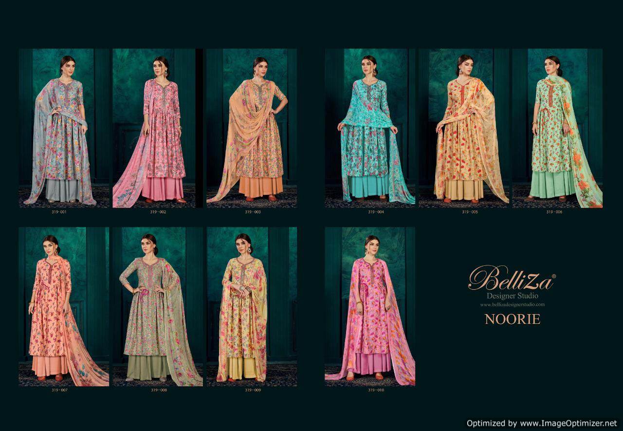 Belliza Noorie Latest Collection Of Full Printed Pure Pashmina Dresss Material Collection 