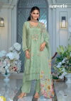 Erina By Zaveri Organza Emboidery Wholesale Kurti With Bottom Dupatta In India
