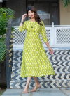 Aaradhna 2020 Parrot Colour Rayon Embroidery A Line Surat Kurti Wholesale Market