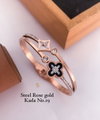 Fancy Steel Rose Gold Kada Accessories Catalog