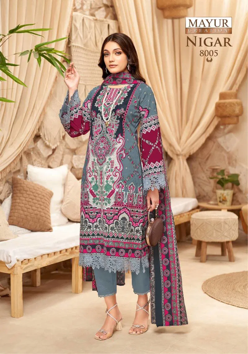 Nigar Vol 8 By Mayur Printed Dress Material Best Wholesale Shop N Surat