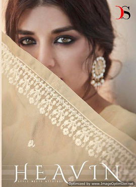 Deepsy Heavin Latest Designer Heavy Fancy Dress Material Collection With Pure Organza Embroidery Work Dupatta 