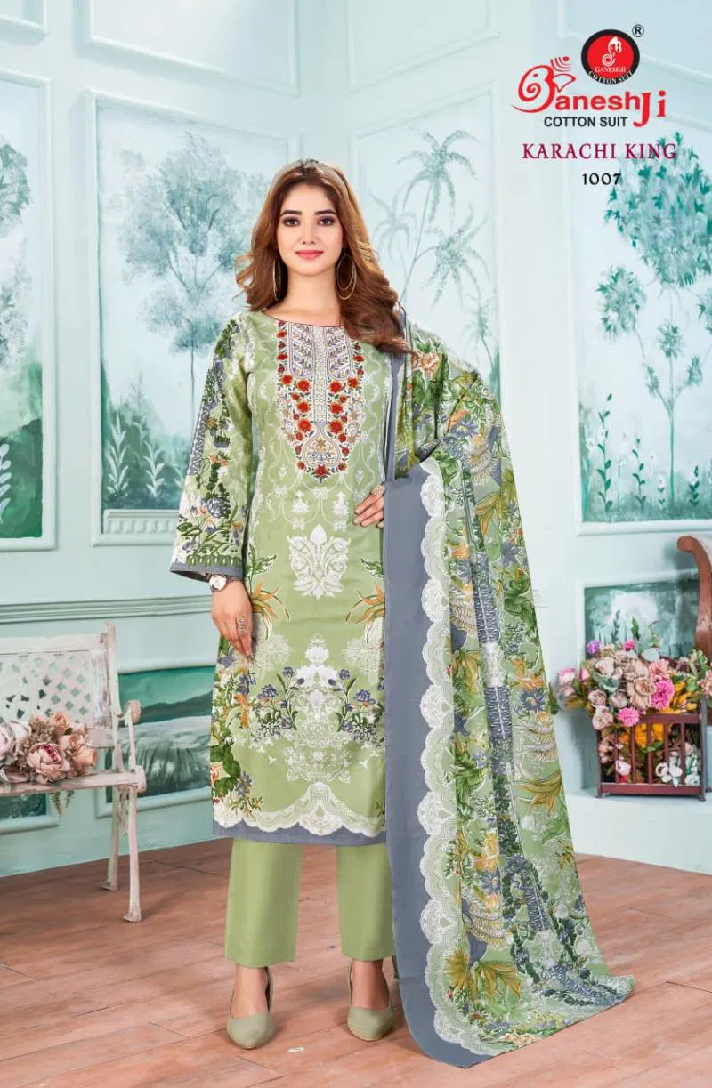 Karachi King Vol 01 By Ganeshji Cotton Printed Dress Material Whlesale Price In Surat