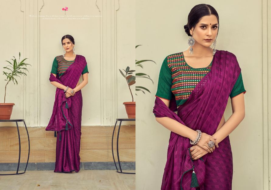 Ynf Mirror Chiffon Fancy Ethnic Wear Chiffon Printed Designer Saree Collection