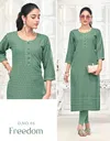 Freedom By Tunic House Viscous Rayon Chikanakari Wholesale Kurtis Suppliers In Mumbai