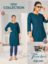 Teacher By Blue Hills Rayon Sequence Embroidered Kurti Wholesale Price In Surat