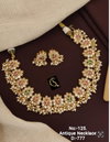 777 Hc Brass High Antique Necklace Set Wholesale Price In Surat
